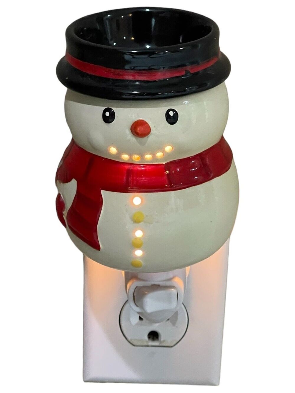 TUSCANY CANDLE Snowman Christmas Outlet Wax Warmer #55574